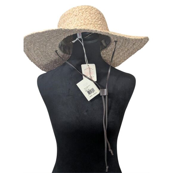 Faherty Raffia Straw Lifeguard Hat OS Coastal Cowboy - Picture 2 of 5